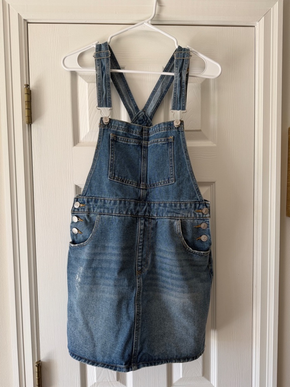 Forever 21 Blue Denim Overall Skirt